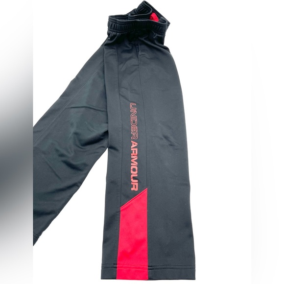 Under Armour Youth Black Pants with Red Accents - Picture 4 of 4